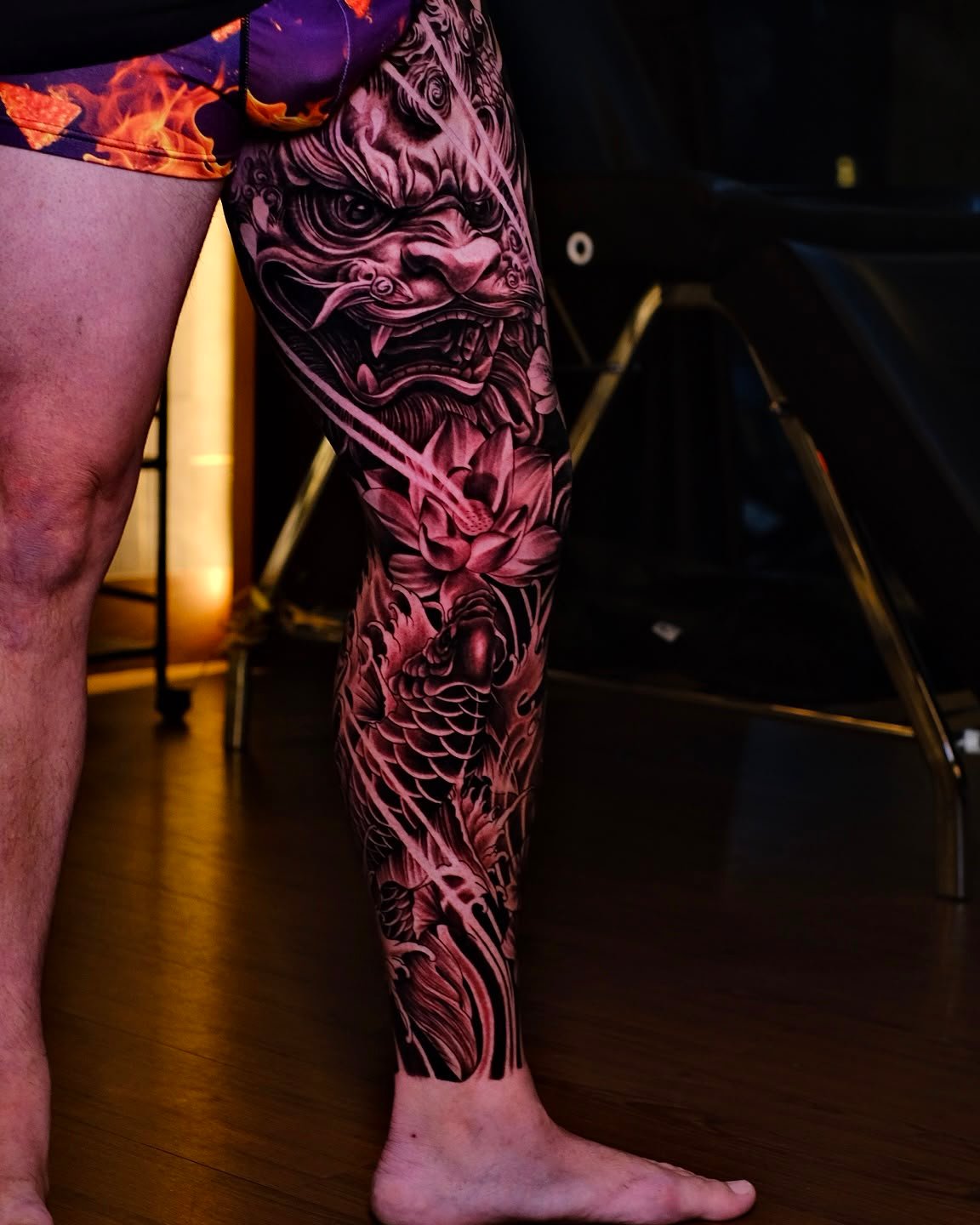 Full leg tattoo - Ink Mascott Tattoos Bali